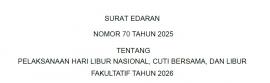 Libur Nasional Dan Cuti Bersama Tahun 2026